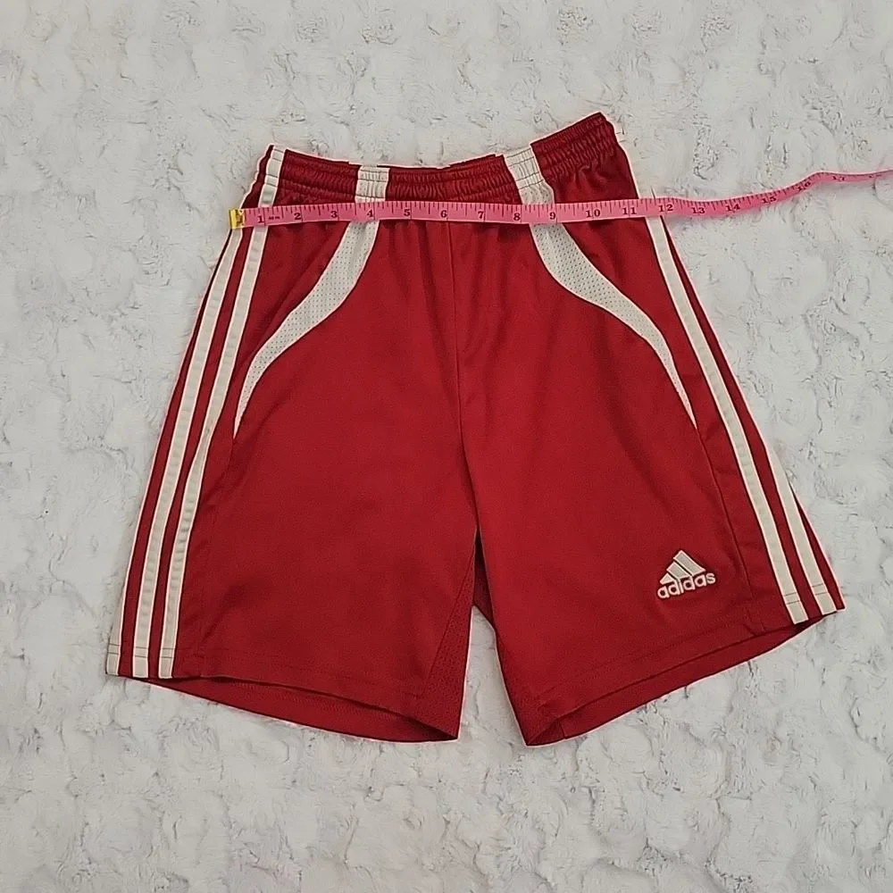 Adidas Red/White Jersey Shorts, Boys Size Medium, Decent Condition!